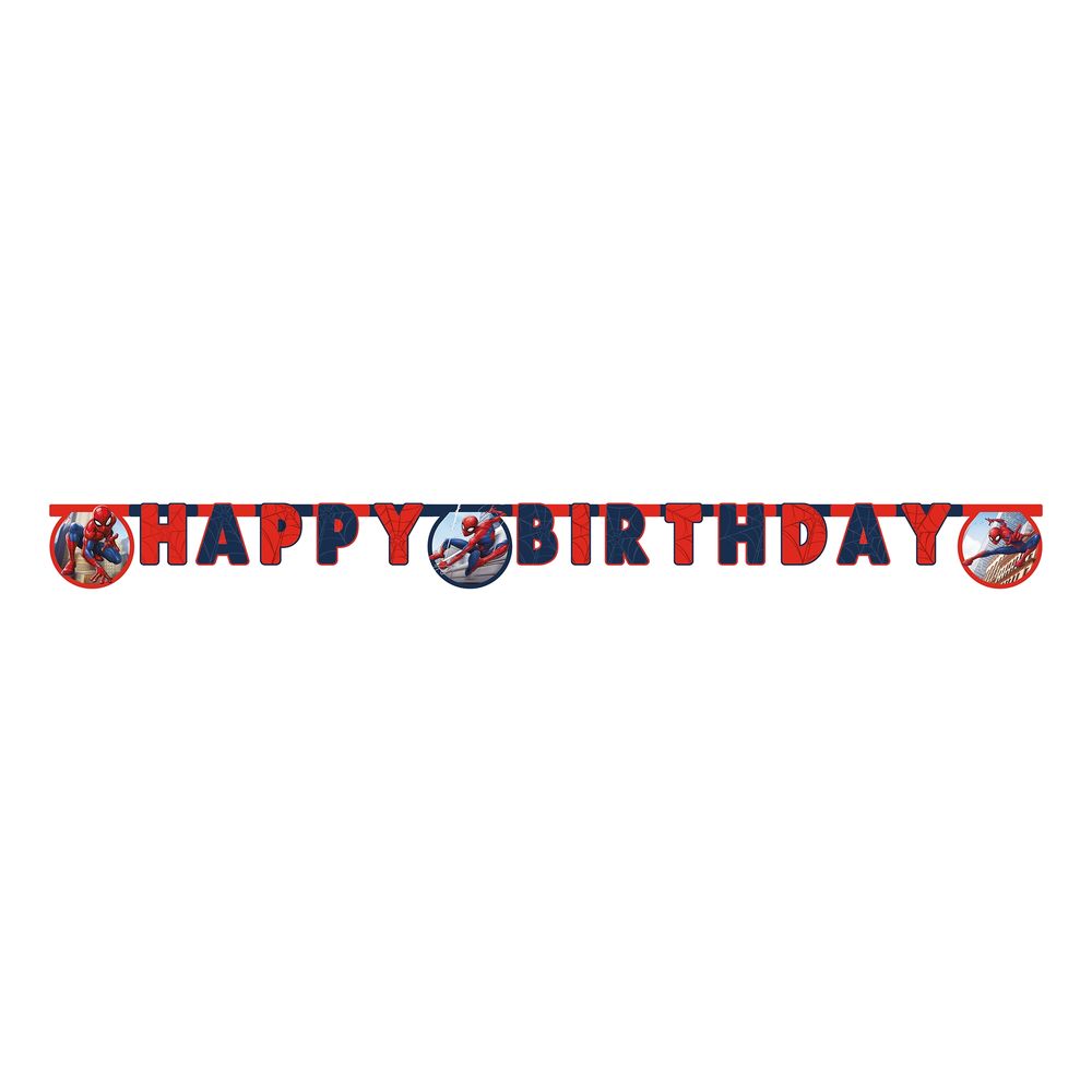 Kirjainviirinauha Happy Birthday Spider-Man
