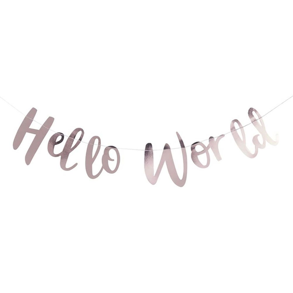 Bokstavgirlander Hello World