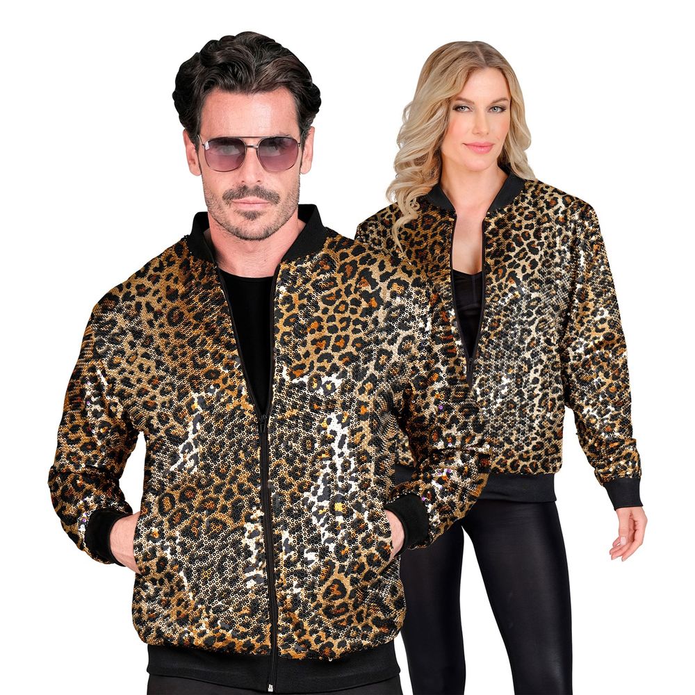 Bomber-takki Leopardi Paljeteilla