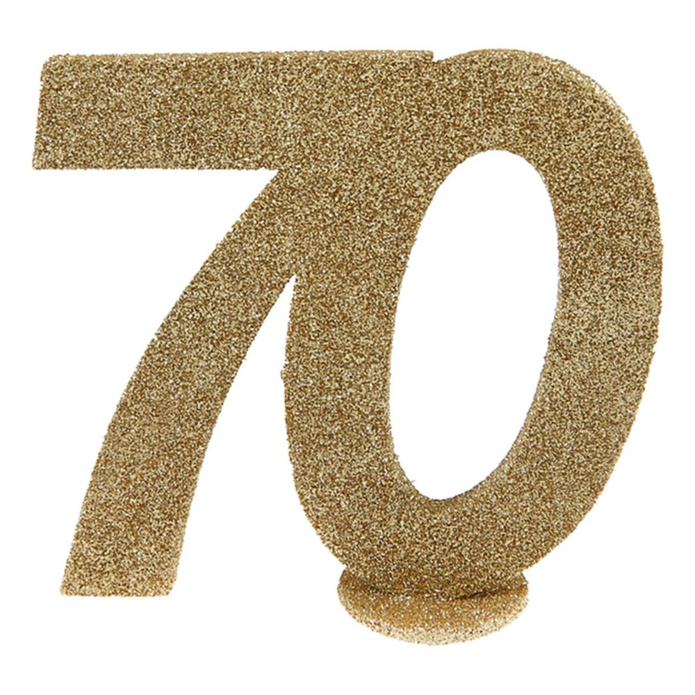 Borddekoration 70 Glitter Guld