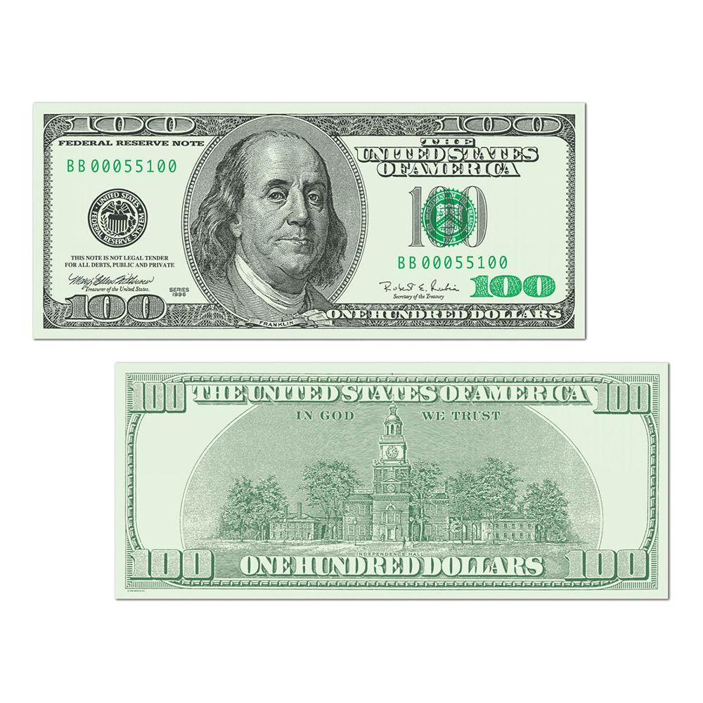 Pöytäkoriste Dollarin seteli