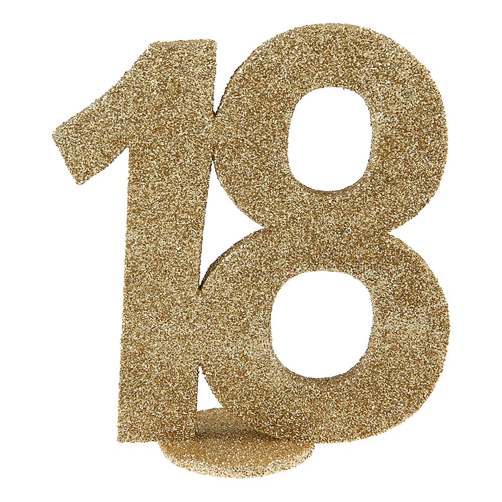 Pöytäkoriste Numero Kulta/Kimalle
