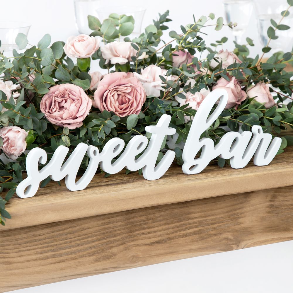 Borddekoration Sweet Bar Hvid