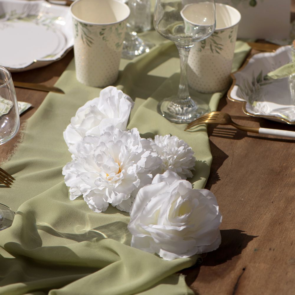 Borddekoration Hvide Blomster
