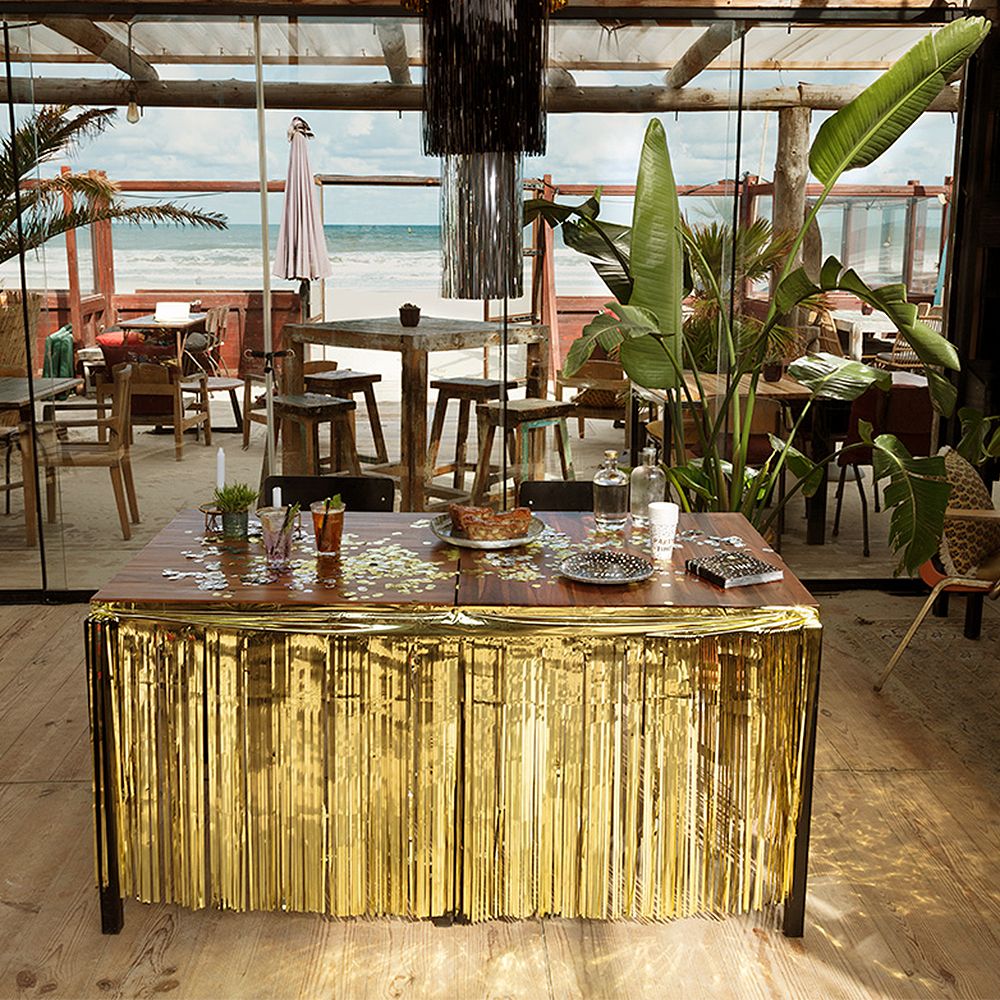 Bordskørt Metallic Guld
