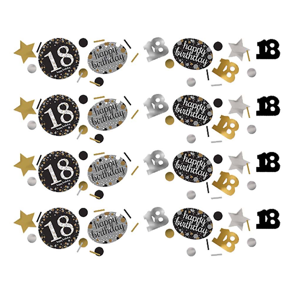 Bordkonfetti 18 Sølv/Guld Glitter