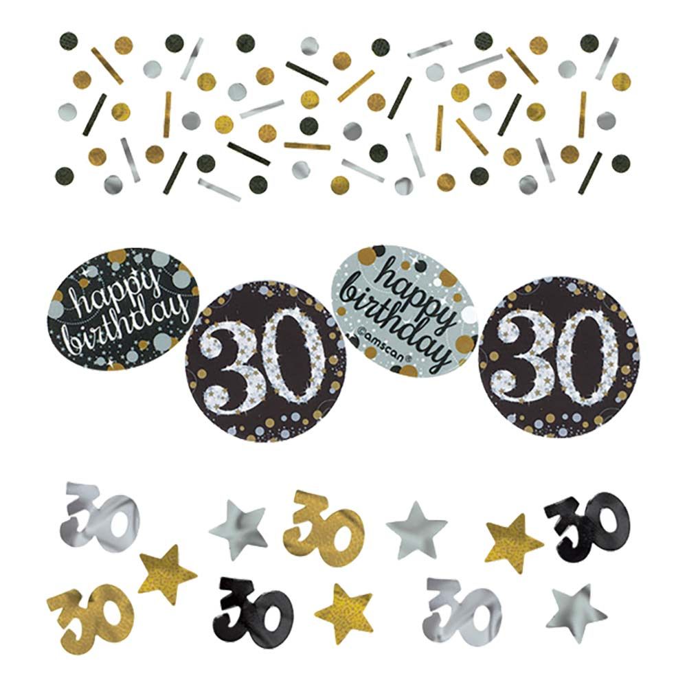 Bordskonfetti 30 Silver/Guld Glitter