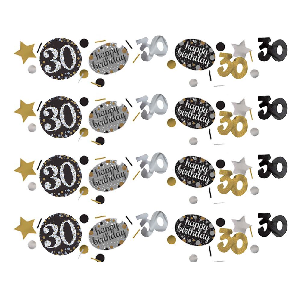 Bordskonfetti 30 Silver/Guld Glitter