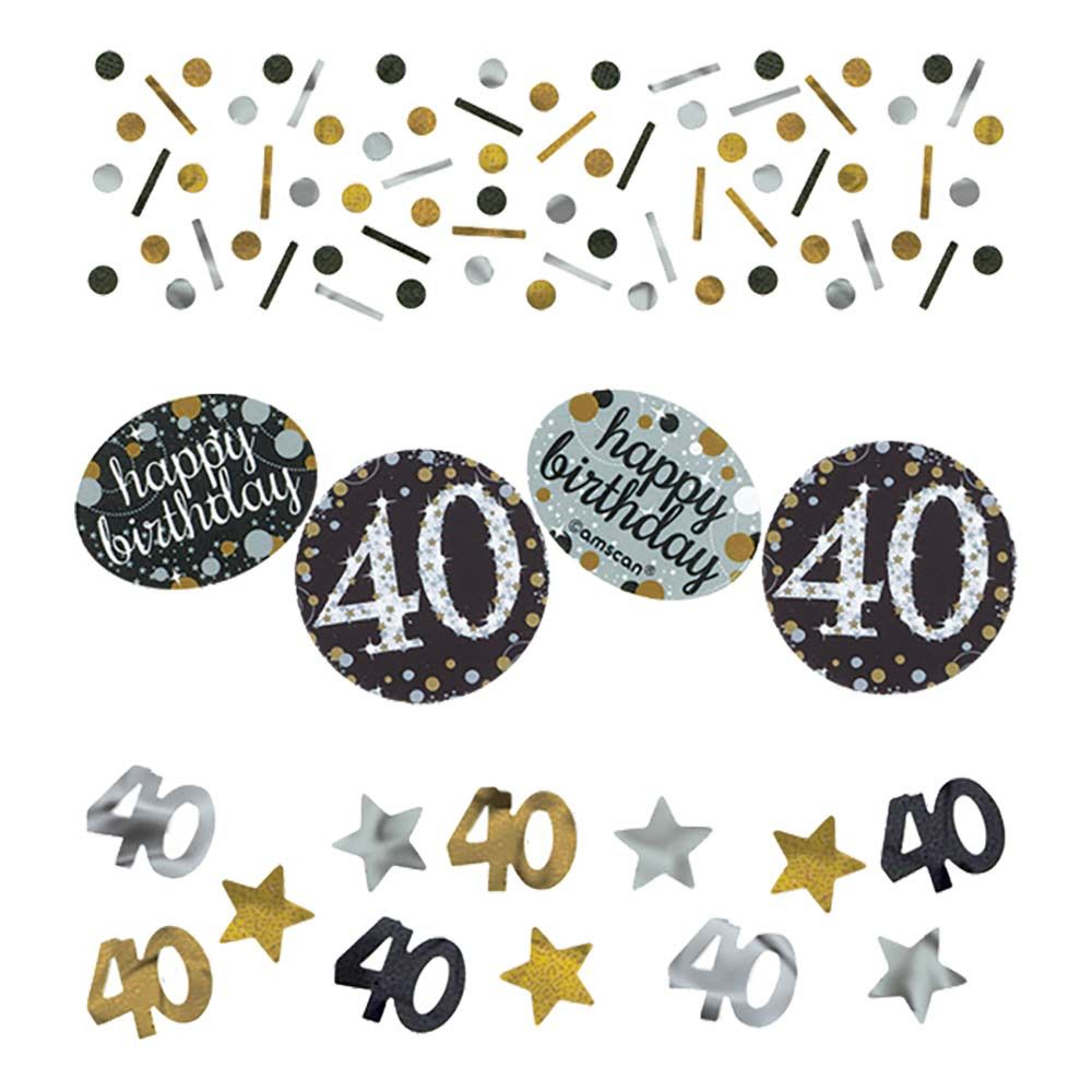 Bordskonfetti 40 Silver/Guld Glitter