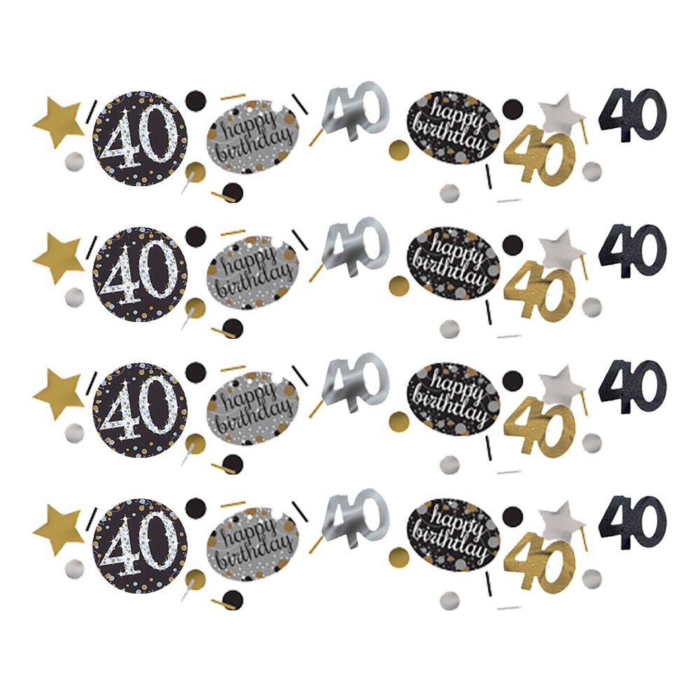 Bordskonfetti 40 Silver/Guld Glitter