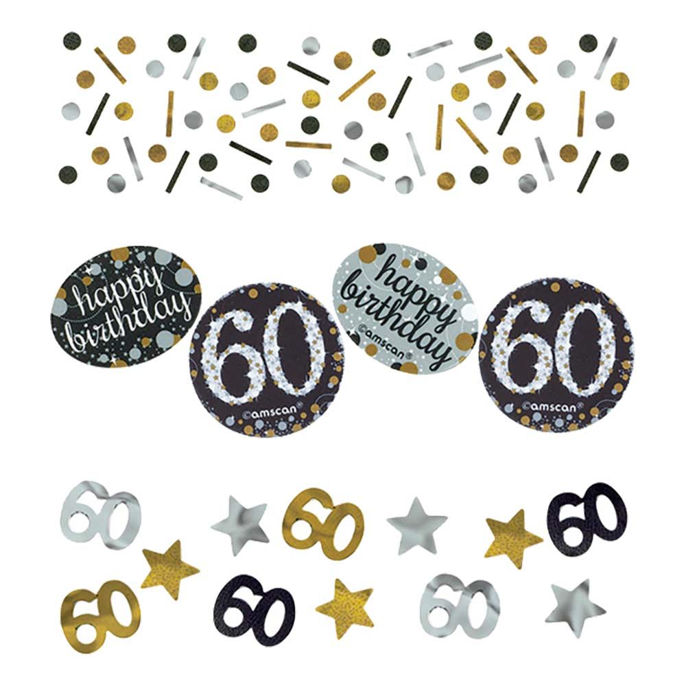 Bordkonfetti 60 Sølv/Guld Glitter