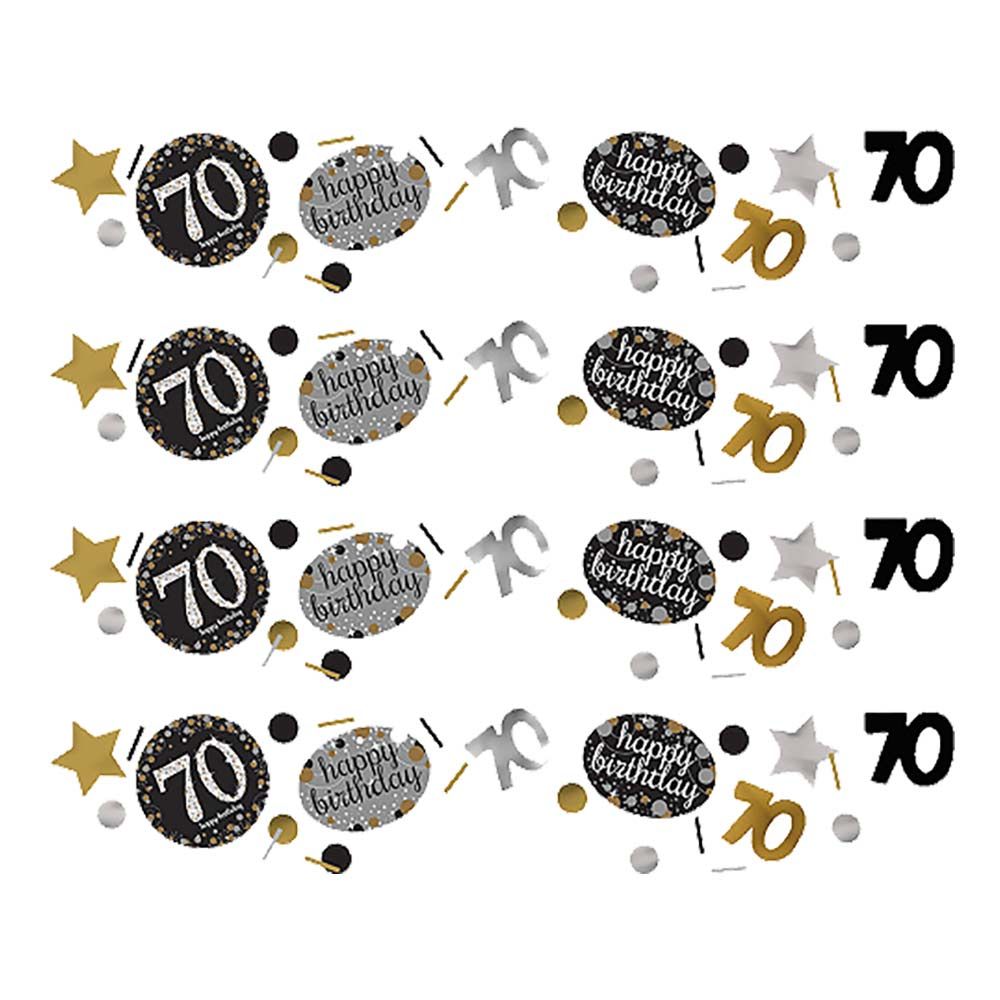 Pöytäkonfetti 70 Hopea/Kulta Kimalle