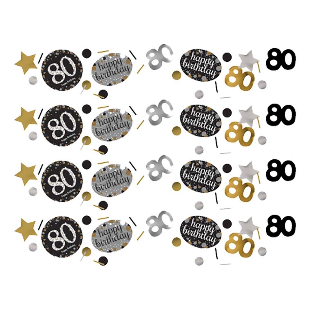 Bordkonfetti 80 Sølv/Guld Glitter