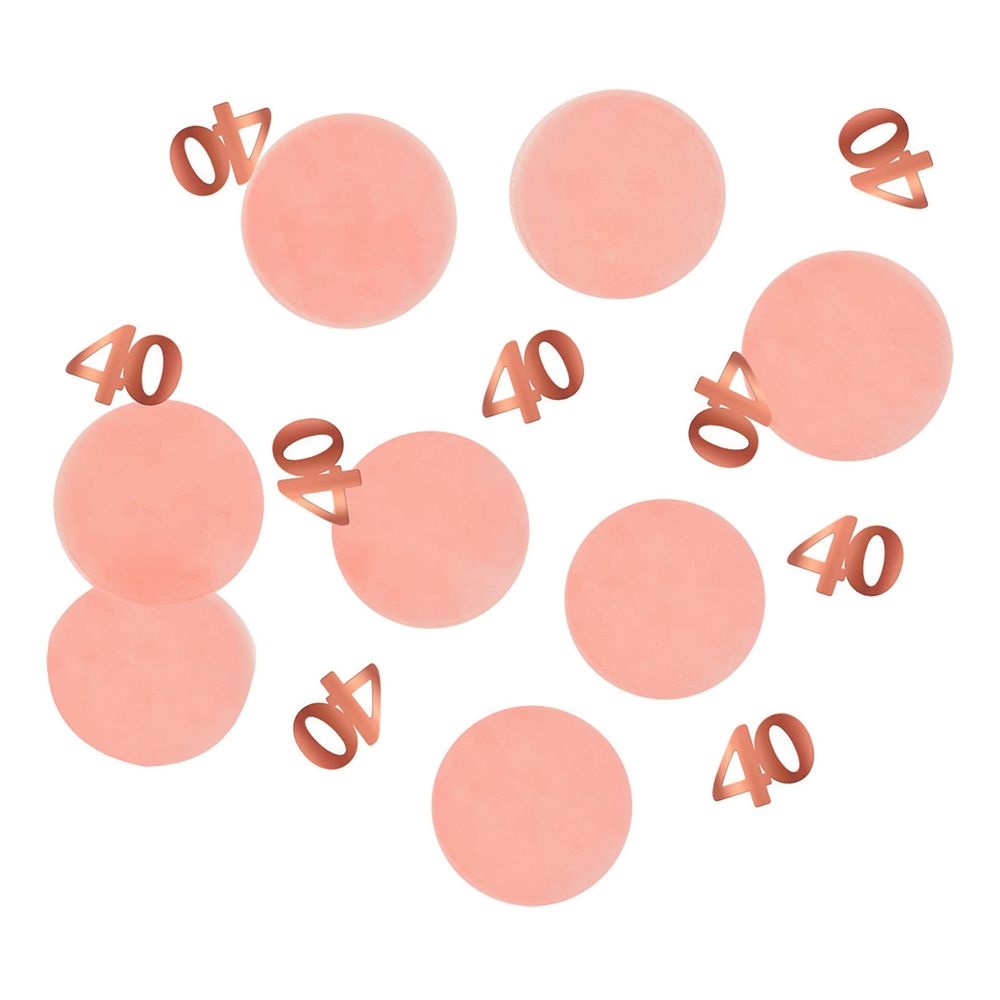 Pöytäkonfetti Happy 40th Lush Blush
