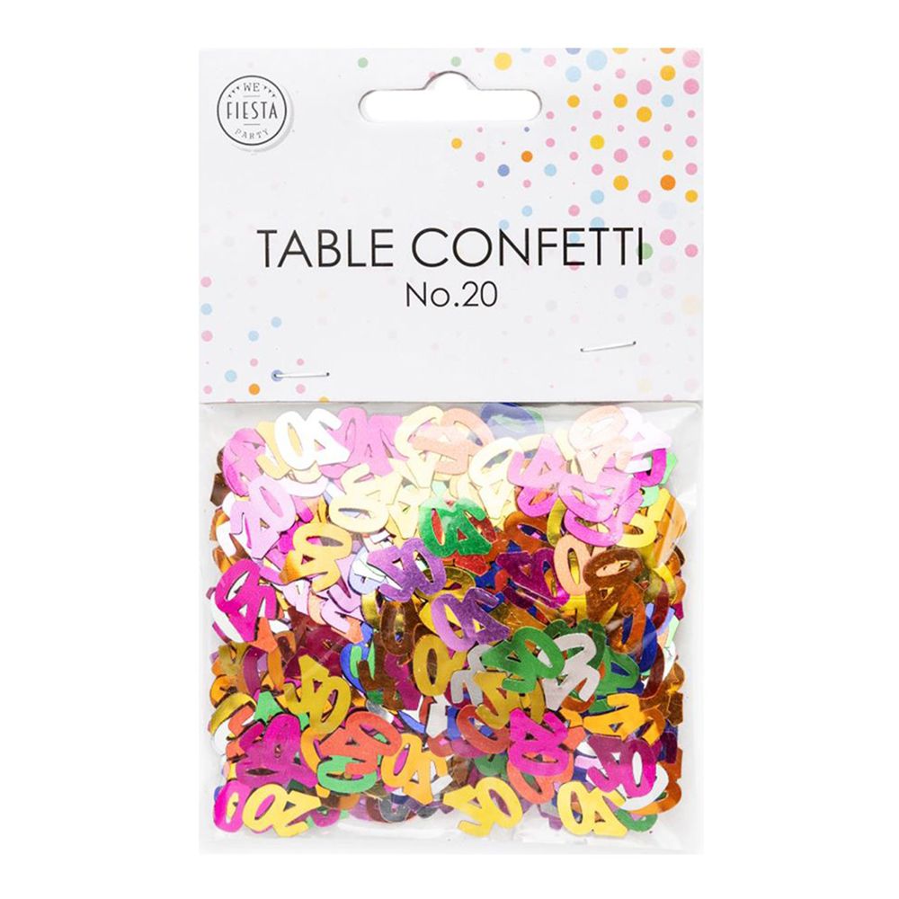 Bordskonfetti Tall 20 Fargemiks Metallic