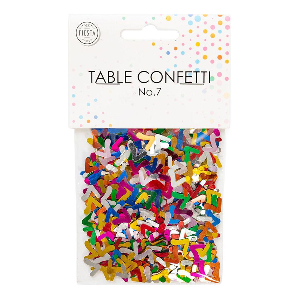 Bordskonfetti Tal 7 Farvemix Metallic