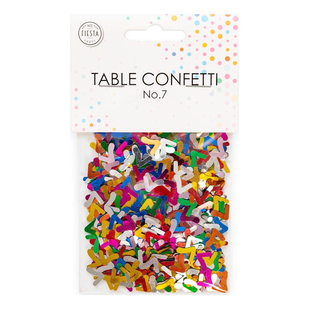Pöytäkonfetti Numero Värisekoitus Metallic