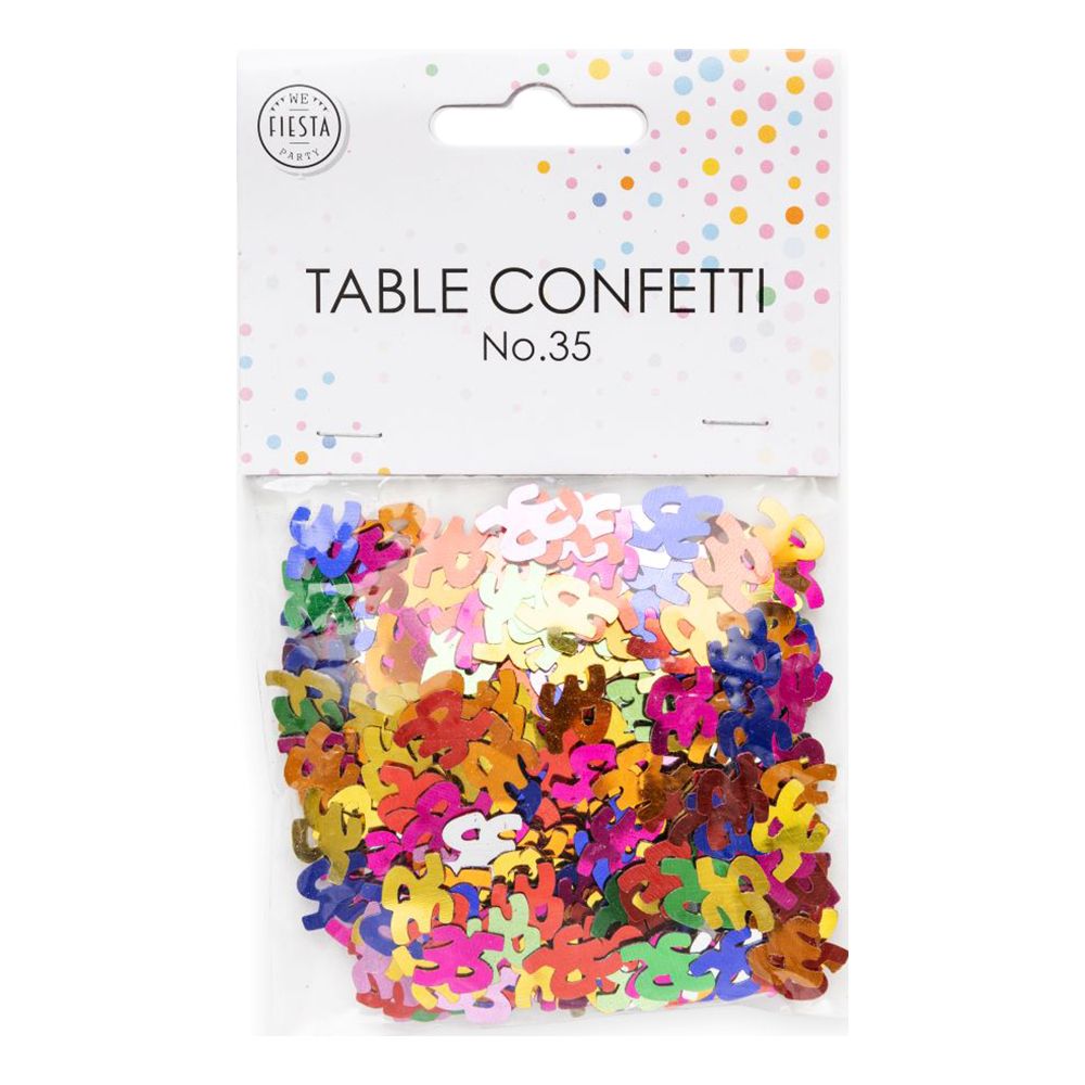 Pöytäkonfetti Numero Värisekoitus Metallic