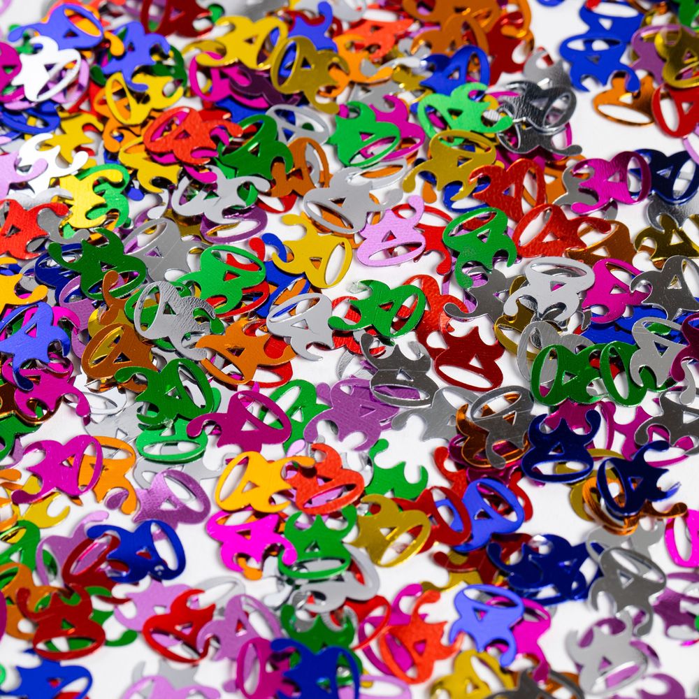 Pöytäkonfetti Numero Värisekoitus Metallic