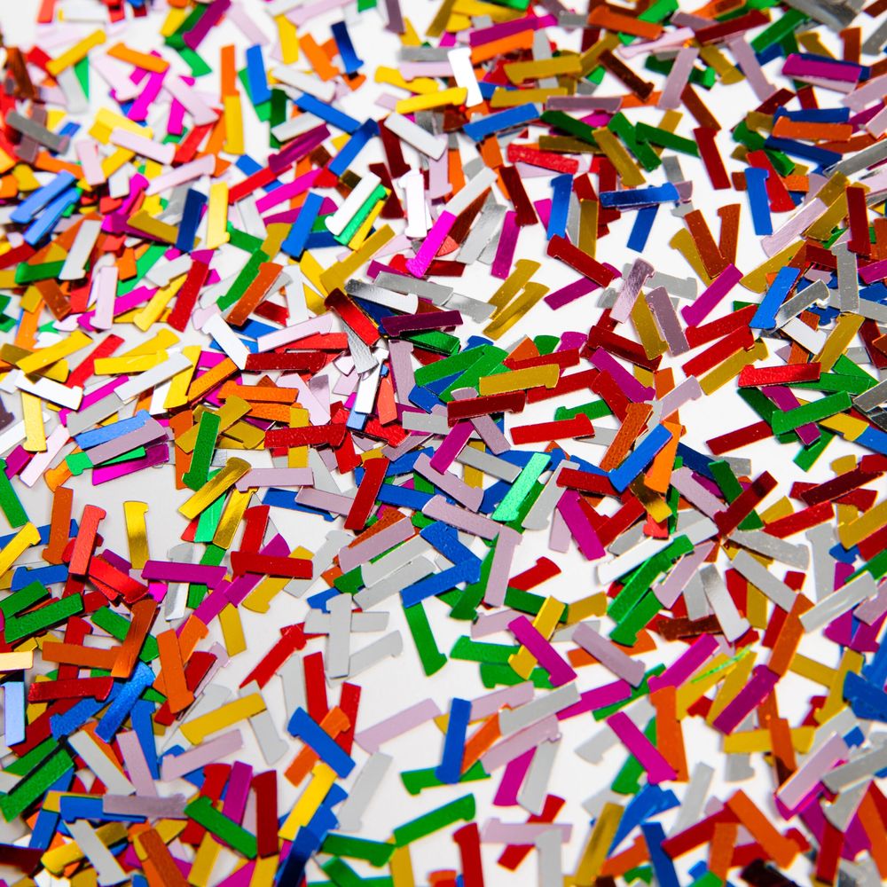 Pöytäkonfetti Numero Värisekoitus Metallic