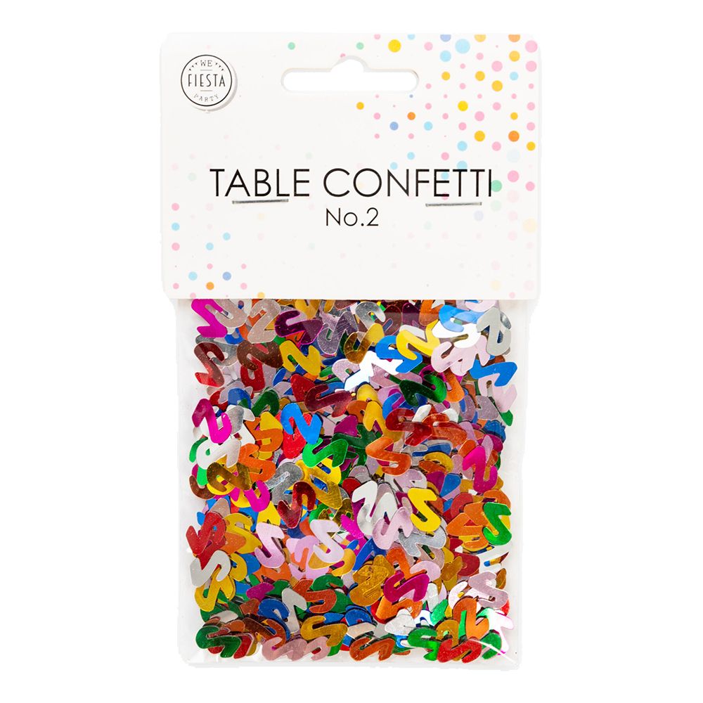 Pöytäkonfetti Numero Värisekoitus Metallic