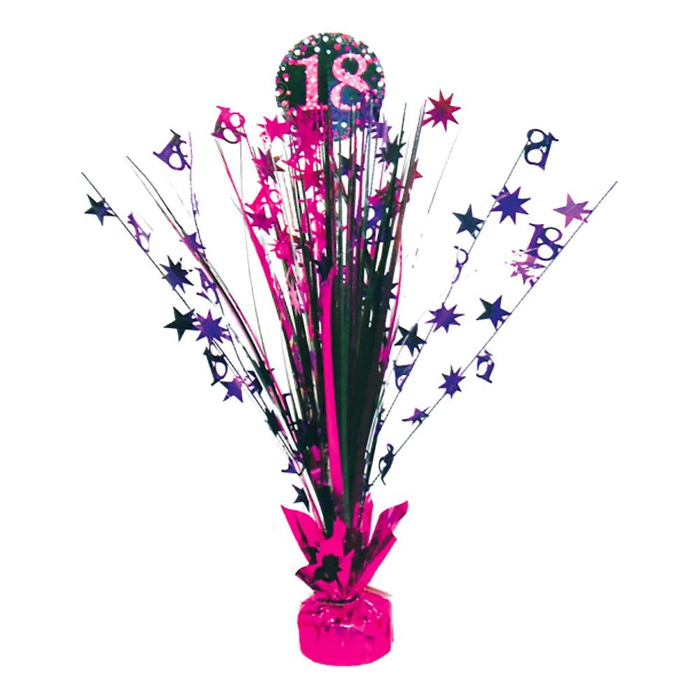 Bordpynt 18 Svart/Rosa Glitter