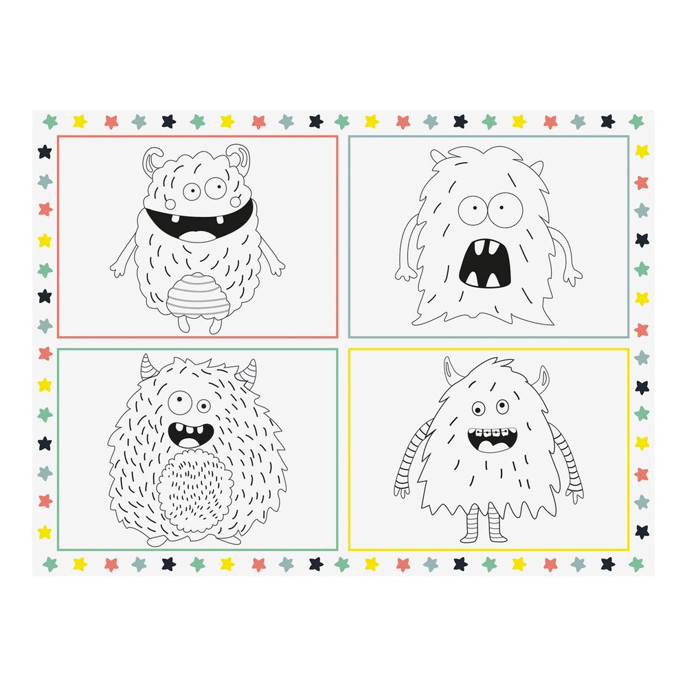 Bordbrikke Lerret Monster Bash