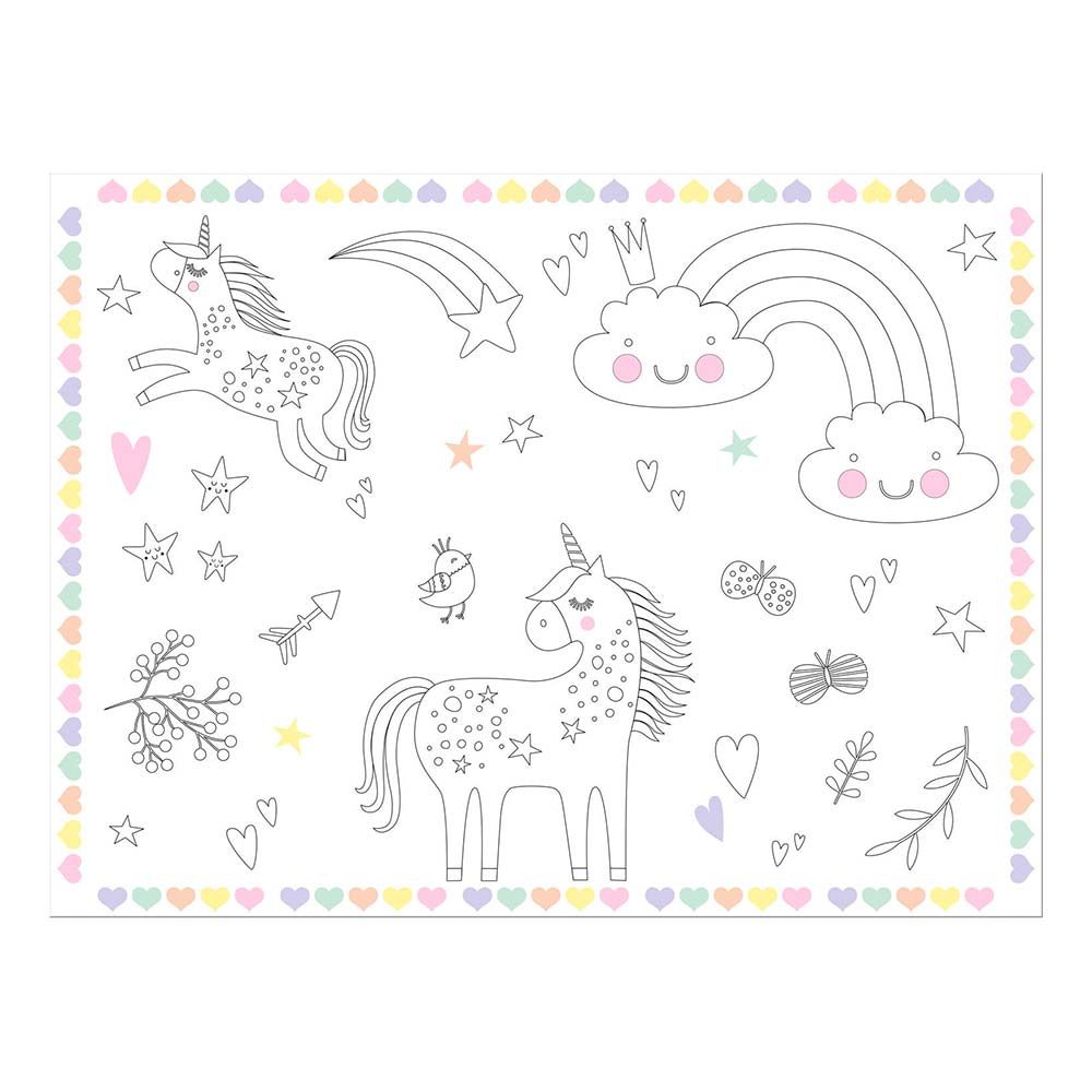 Bordbrikke Lerret Unicorns & Rainbows
