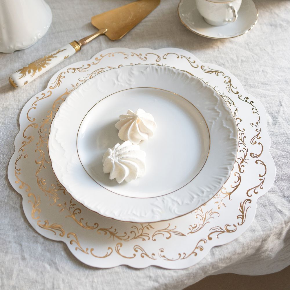 Ornamentti Pöytätabletit Kulta/Valkoinen