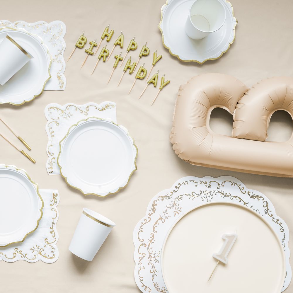 Ornamentti Pöytätabletit Kulta/Valkoinen