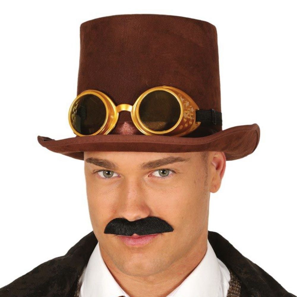 Brun Hög Hatt Steam Punk