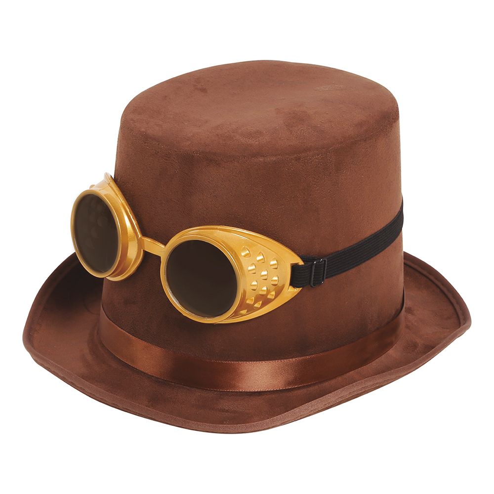 Brun Hög Hatt Steam Punk