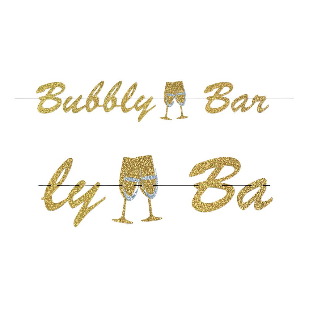 Bubbly Bar Glitter Girlander