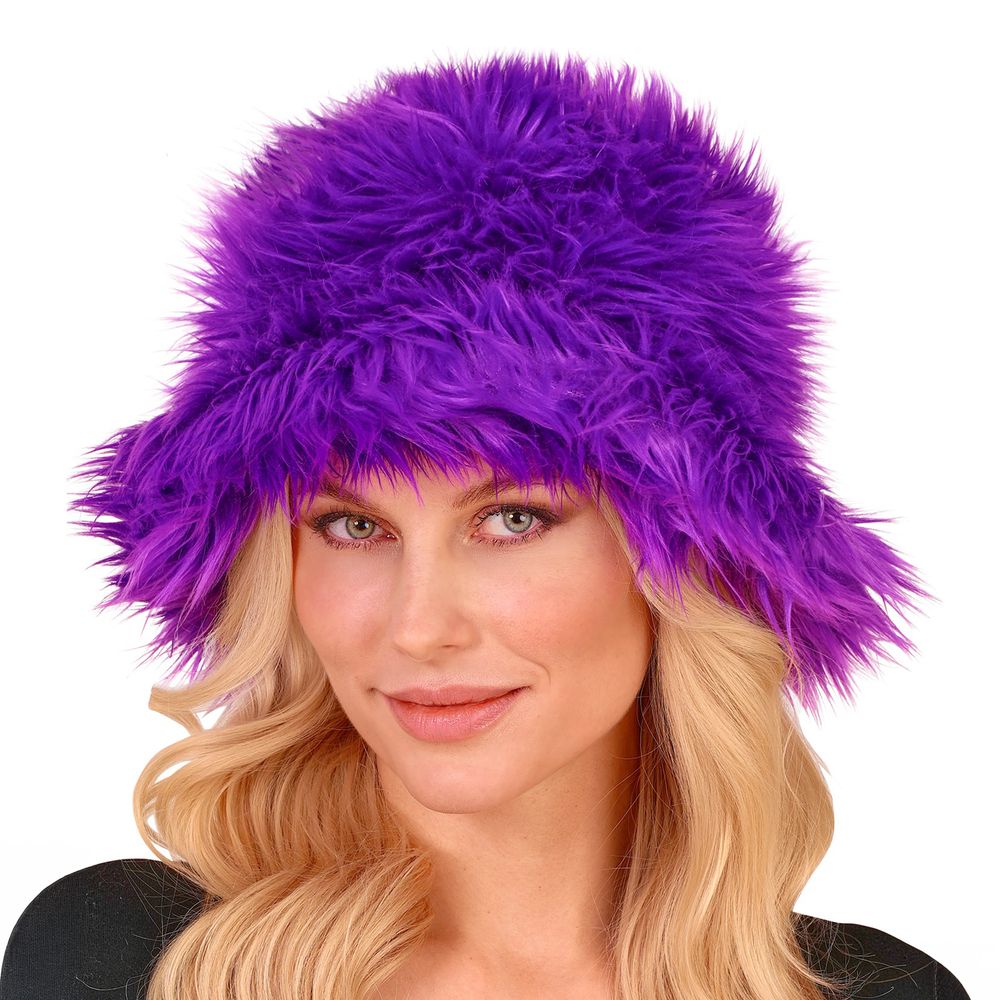 Bucket Hat Fluffy Lilla