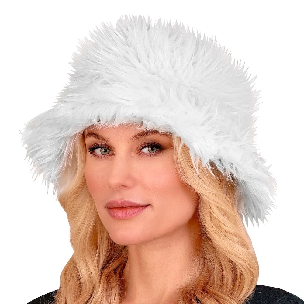 Bucket Hat Fluffy Hvit
