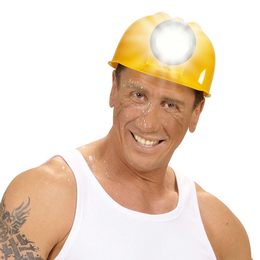Byggehjelm med Lampe