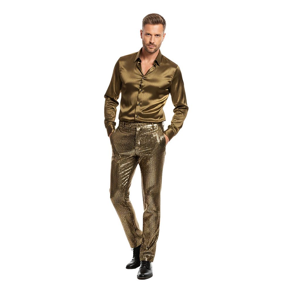 Byxor Herr Guld Metallic
