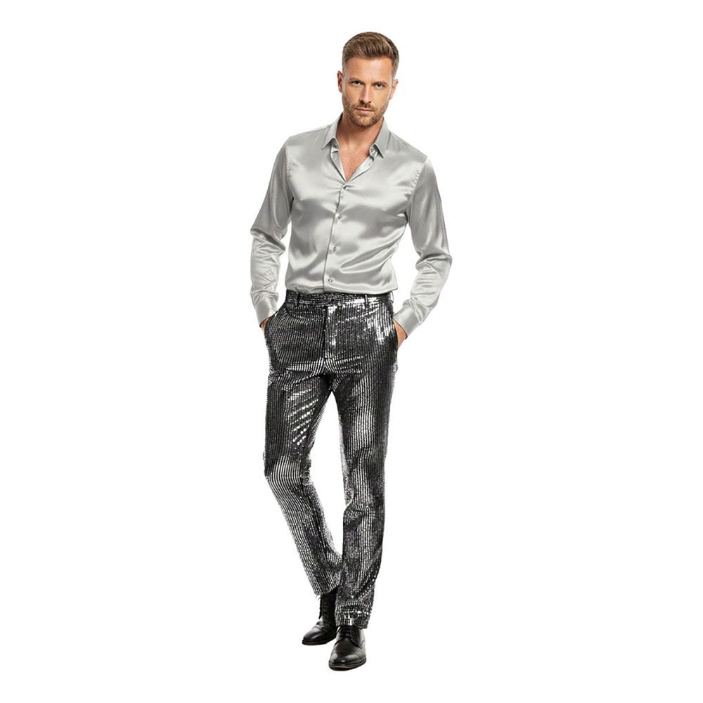 Bukser Herre Silver Metallic