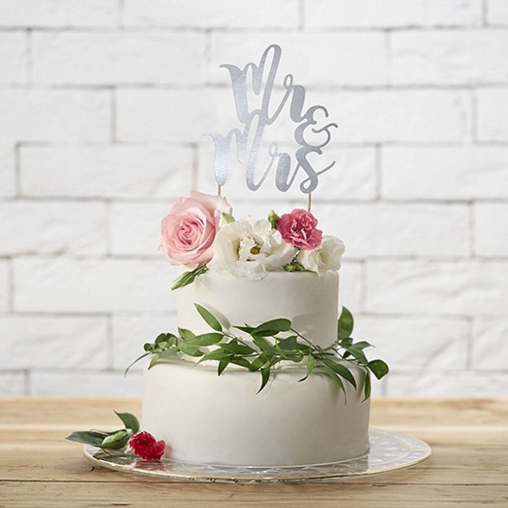 Cake Topper Mr & Mrs Hopea
