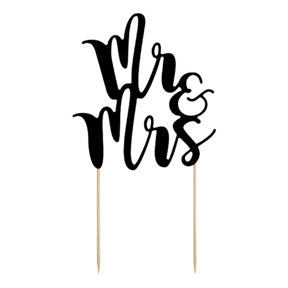 Cake Topper Mr & Mrs Sort