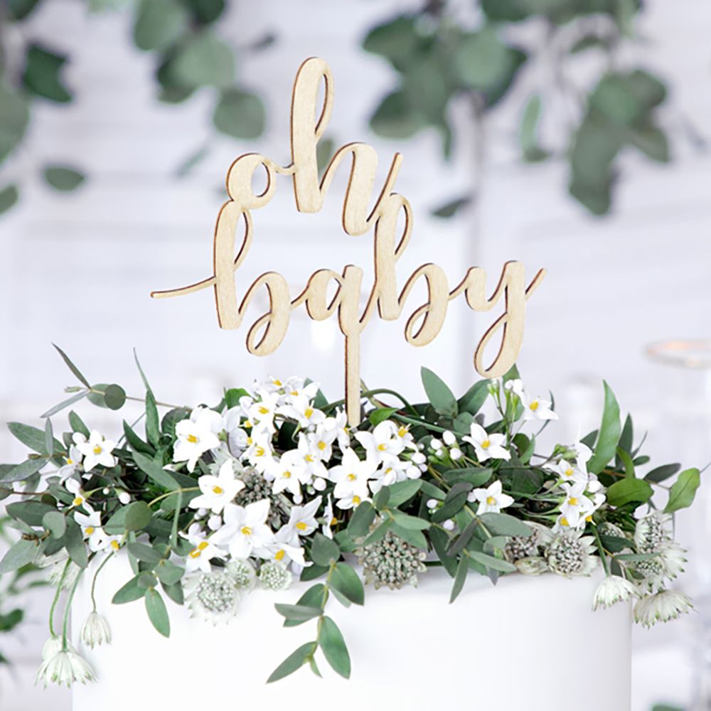 Cake Topper Oh Baby Træ