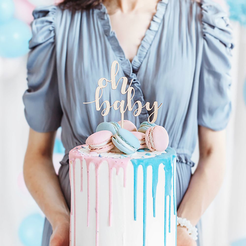 Cake Topper Oh Baby Træ