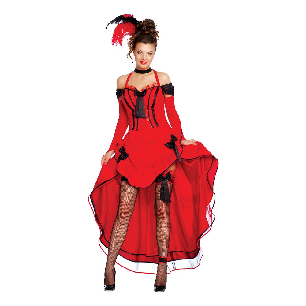 Cancan Kjole Kostyme