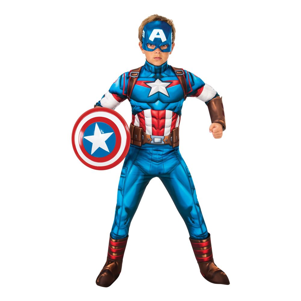 Captain America Deluxe Barn Maskeraddräkt