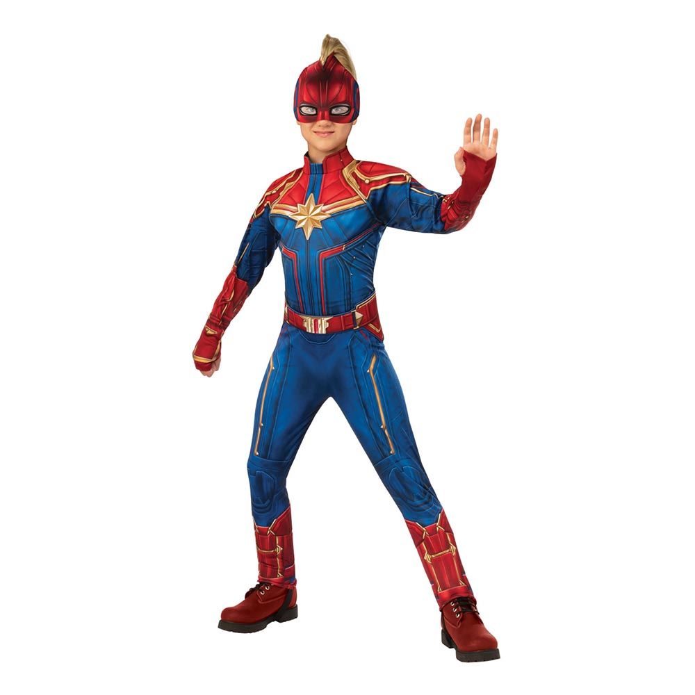 Captain Marvel Hero Lasten Deluxe Naamiaisasu