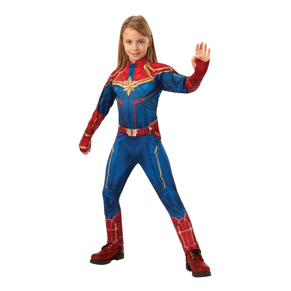 Captain Marvel Hero Lasten Deluxe Naamiaisasu