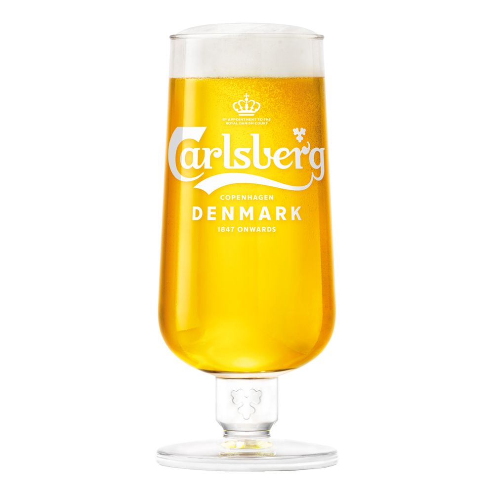 Carlsberg Ølglass med stett