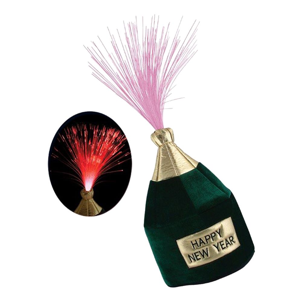 Champagneflaske Hatt med Belysning