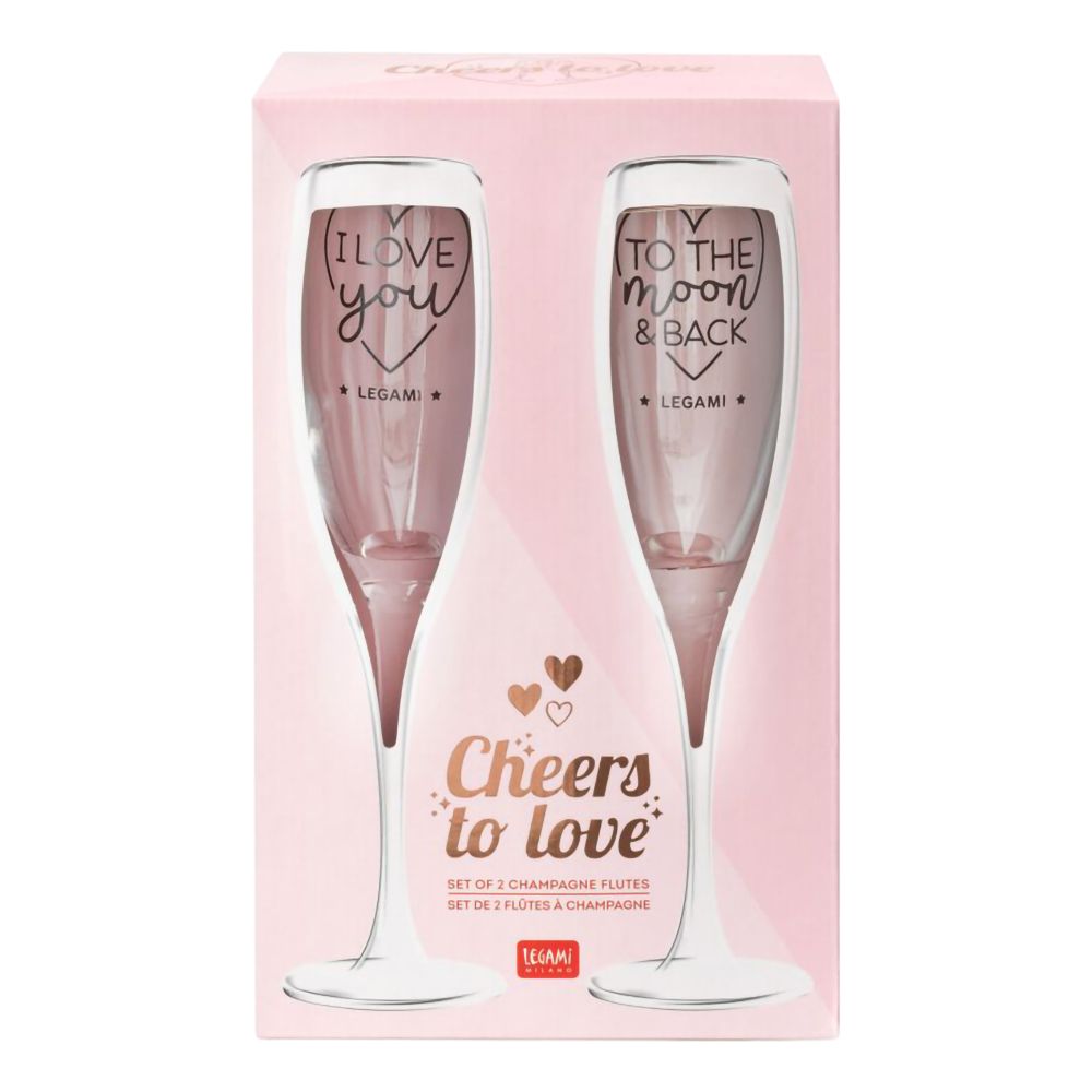 Champagneglas Cheers to Love