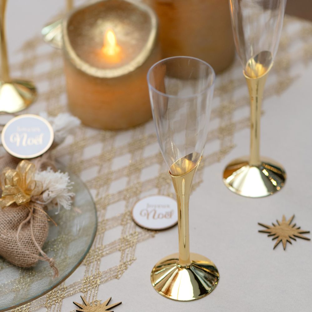Champagneglas med Guldfod